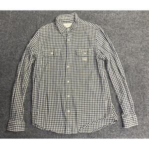 Denim Supply Ralph Lauren Button Up Shirt Men’s Size Large Blue Beige Check